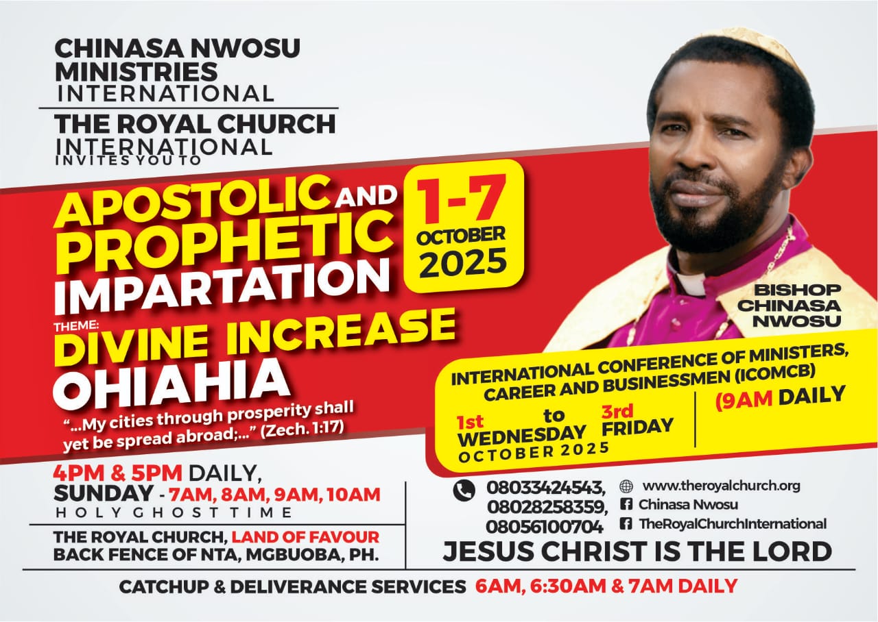 Apostolic And Prophetic Impartation Theme Divine Increase Ohiahia